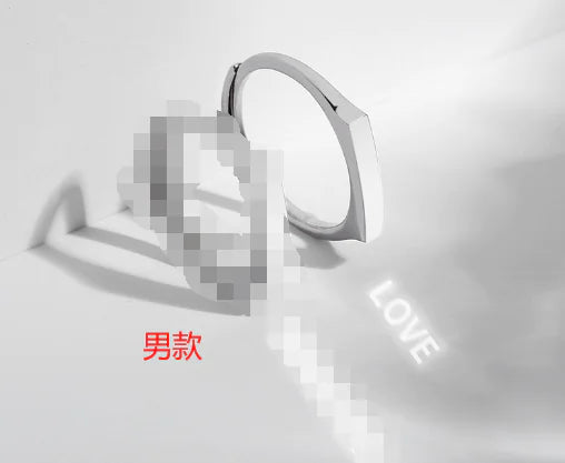 925 Silber Projektionsring für Paare